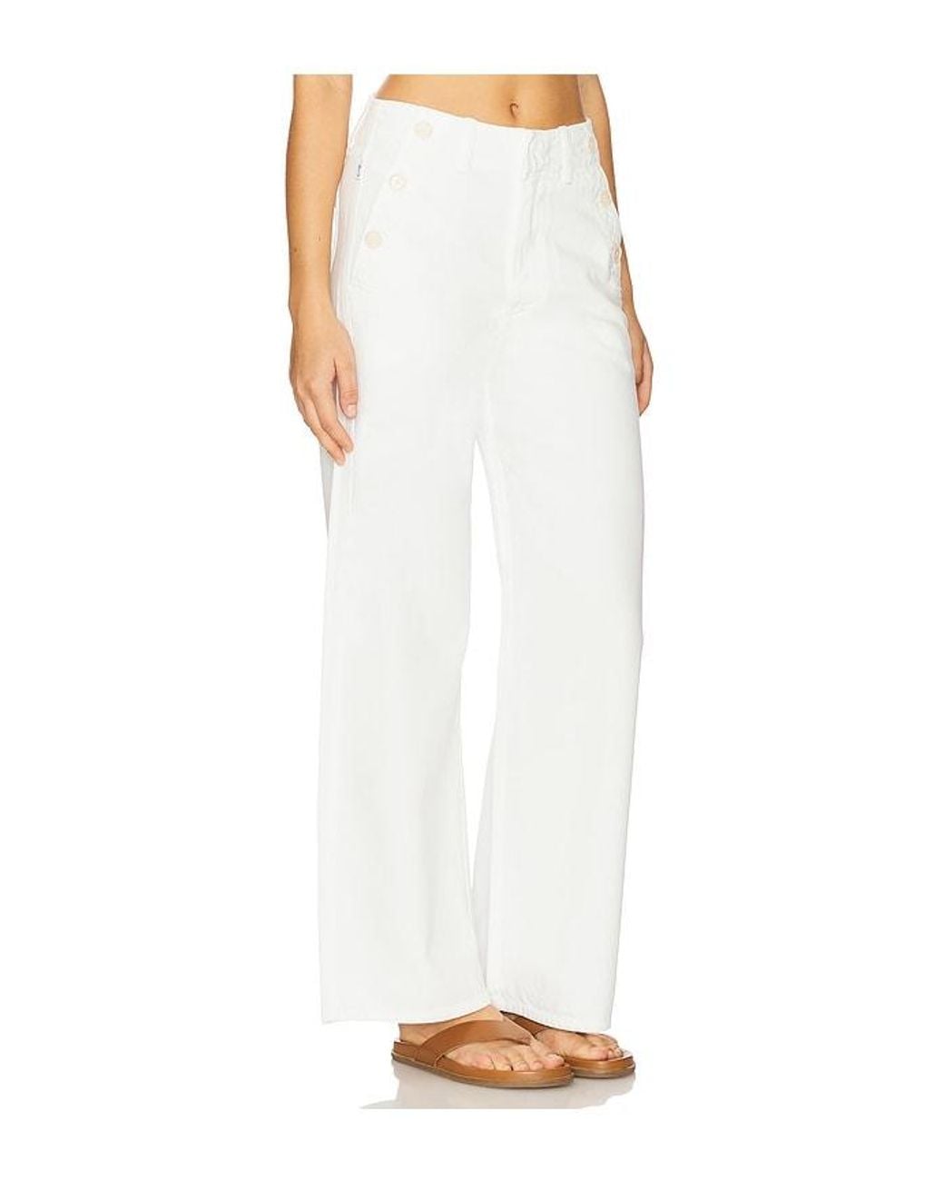 Citizens of Humanity White Boardwalk Trouser Jeans