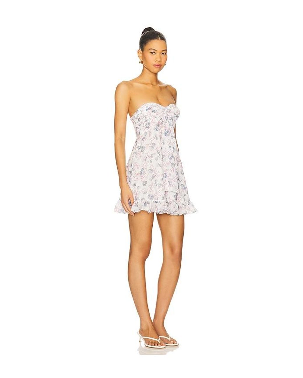 For Love & Lemons White Teagan Mini Dress