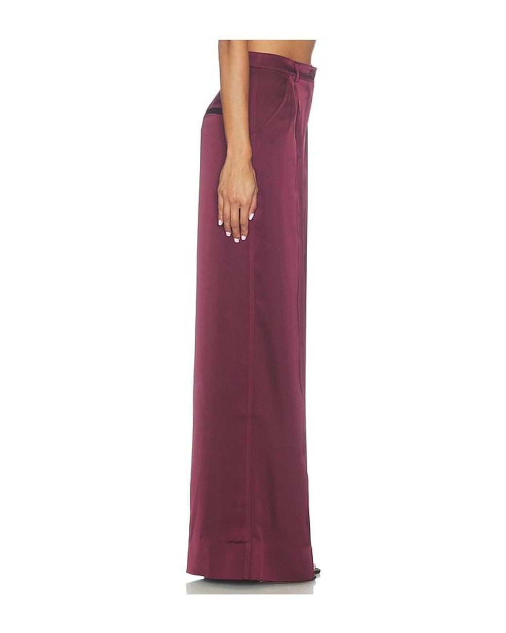 AMUR Purple Marley Satin Pant