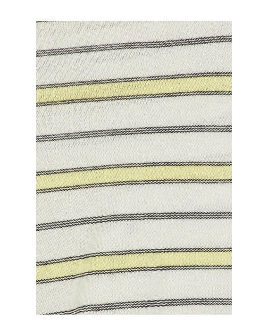 Vince Natural Striped 3/4 Sleeve Cardi