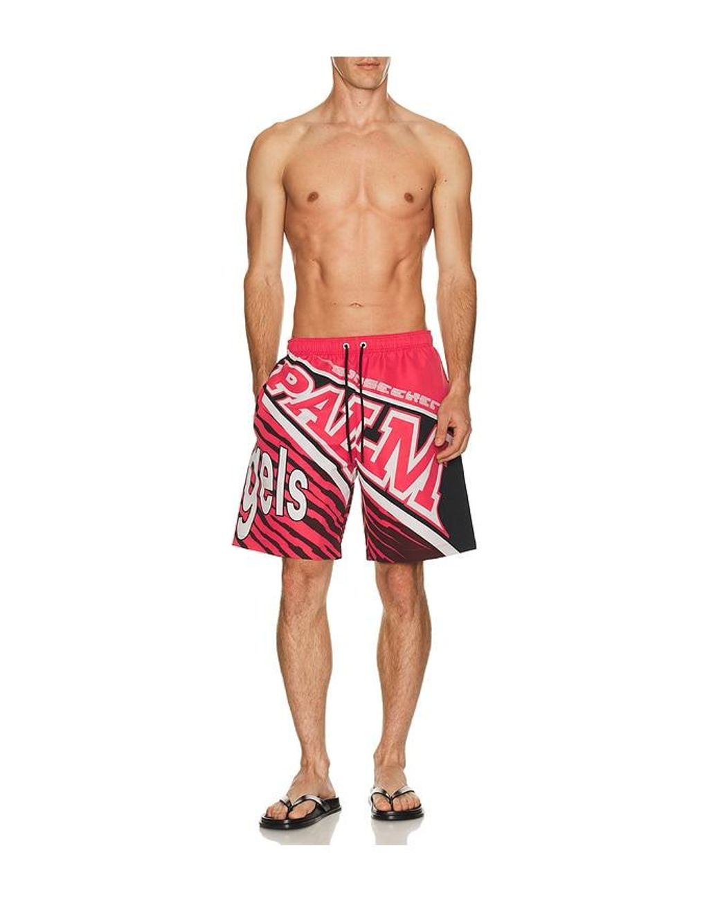 Palm Angels Red Racing Swimshort for men