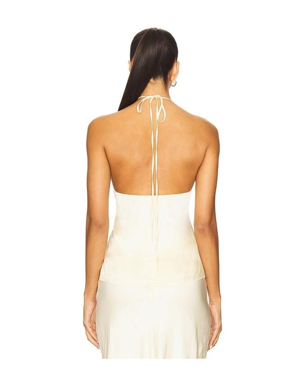 LPA White Elinor Halter Top