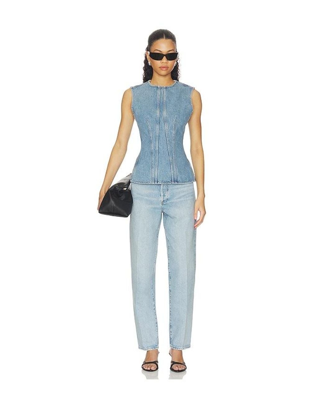 Agolde Blue Corbin Shell Top