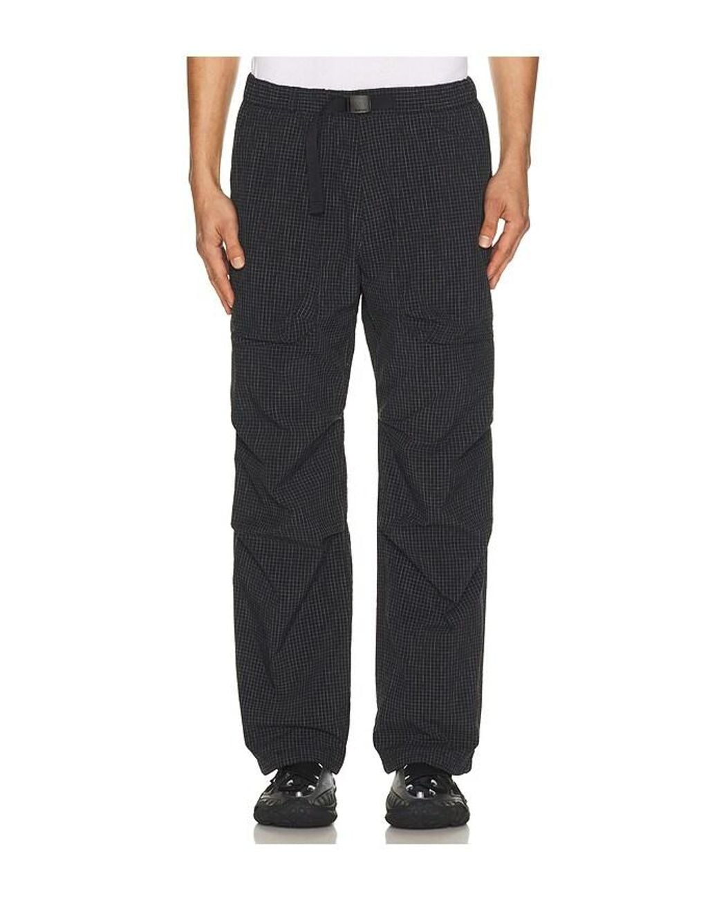 Snow Peak Black Kasuri Ripstop Pants for men