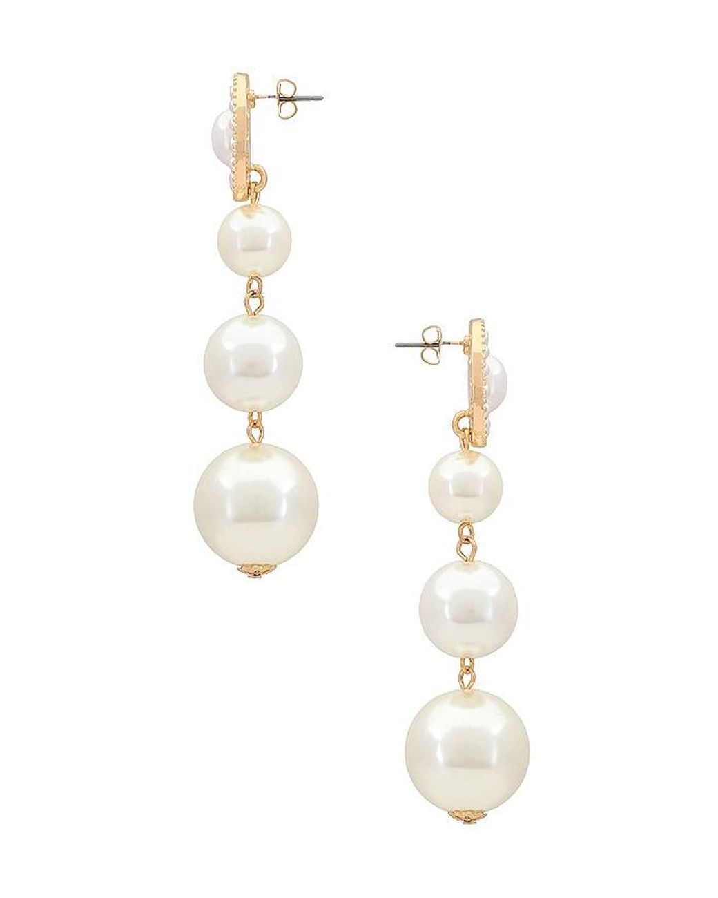 Pendientes jaw drop Ettika de color White