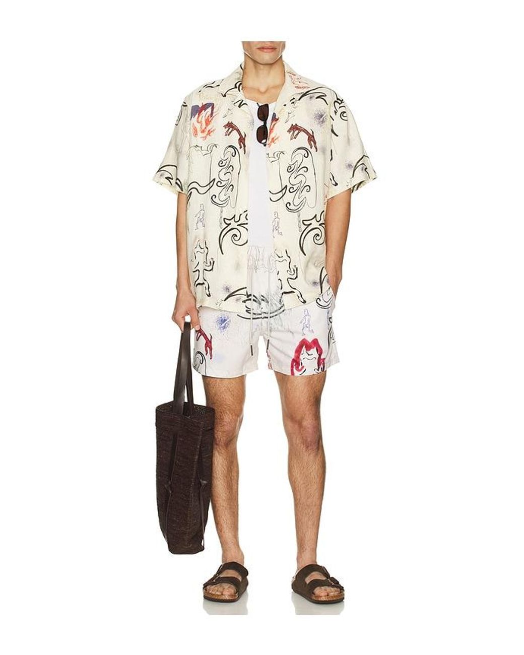 Oas White Paradox Cuba Shirt for men