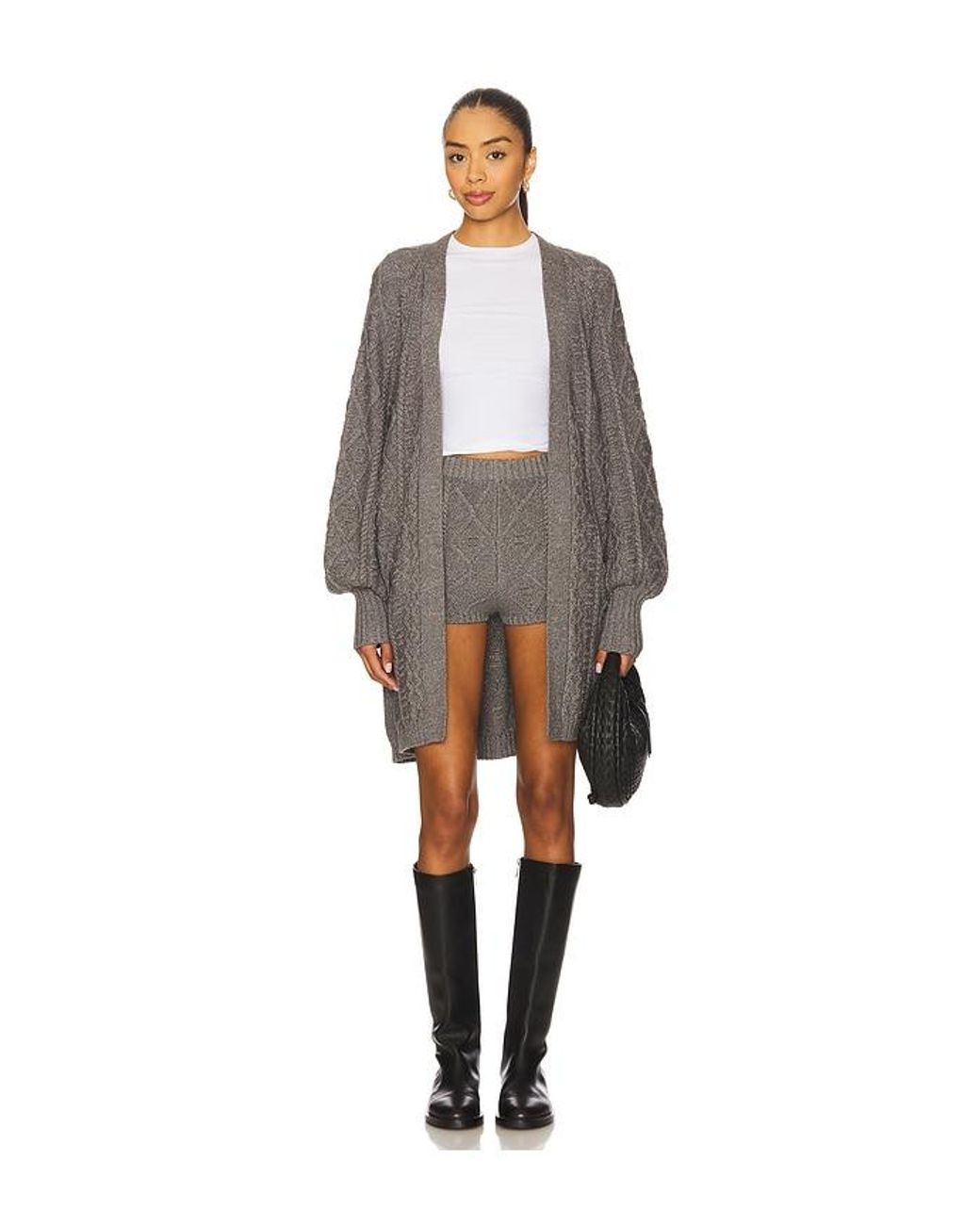 AFRM Gray Bartow Knit Cardigan