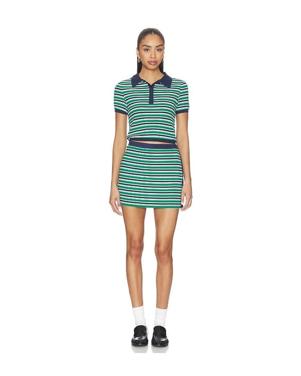 Jonathan Simkhai Blue Franky Knit Mini Skirt
