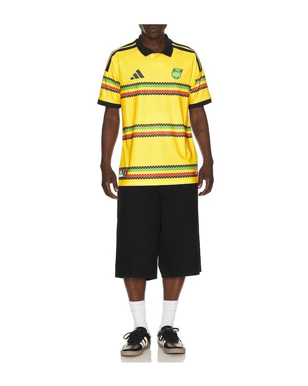 Adidas Originals Yellow Jff Jamaica 26 World Cup Jersey for men