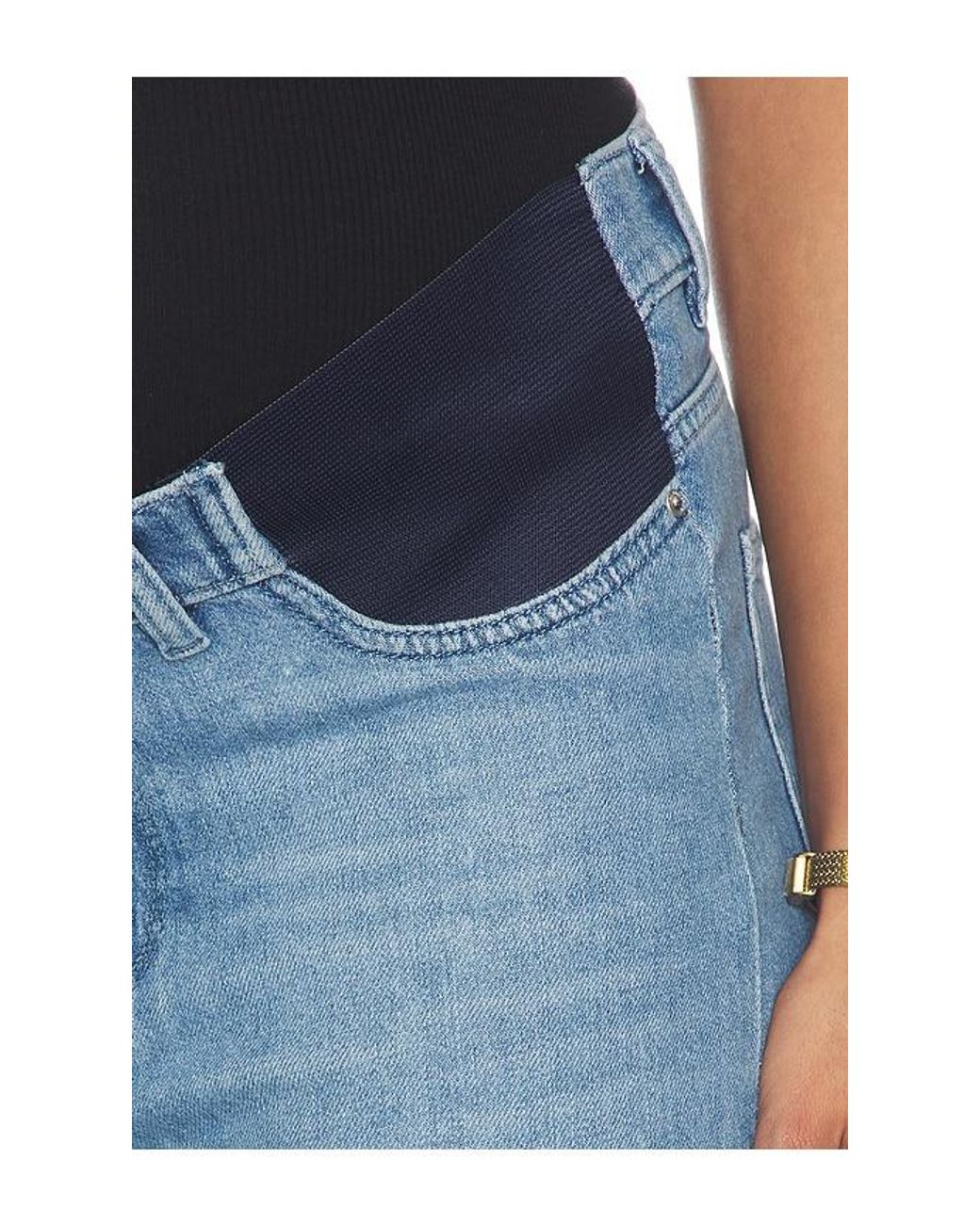 DL1961 Blue Hepburn Wide Leg Maternity Jeans