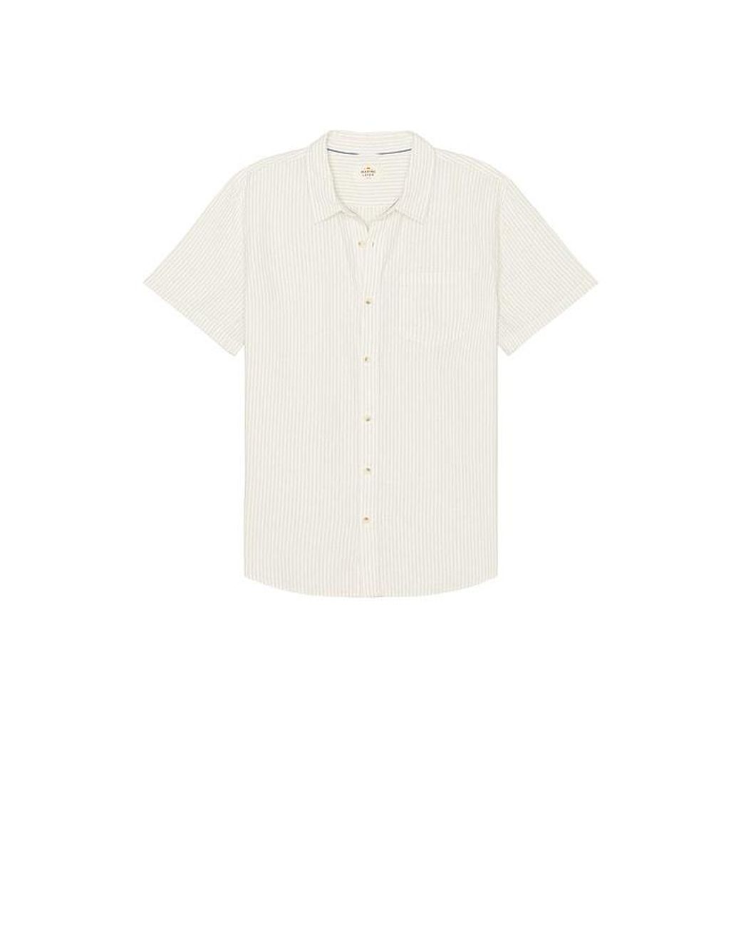 Marine Layer White Better Than Linen Shirt for men