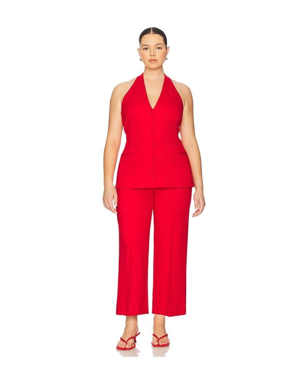 L'academie Red Kain Vest Top