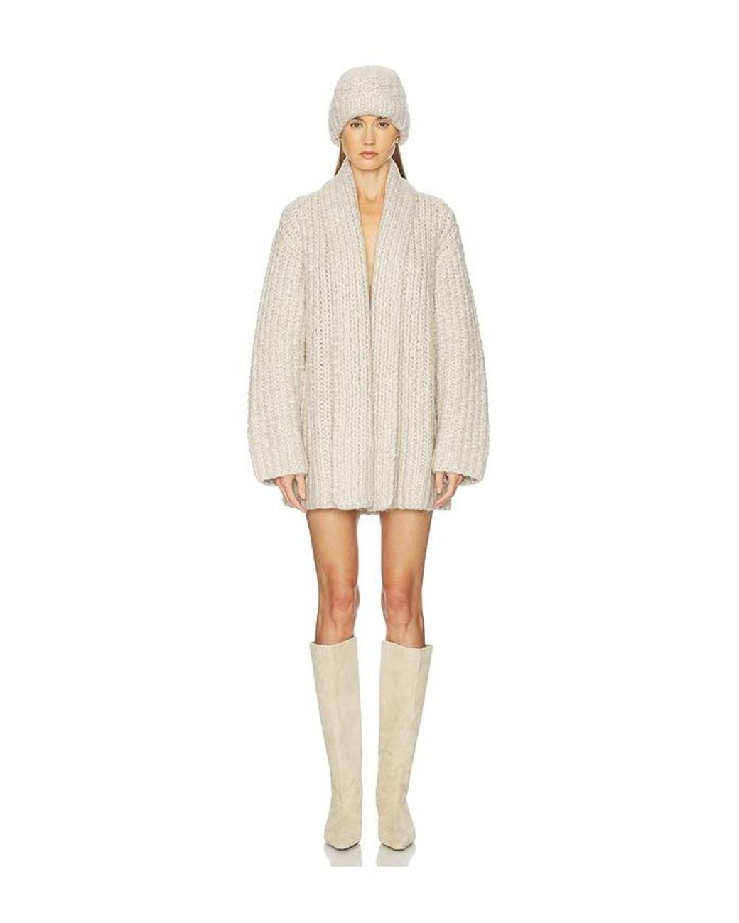 Helsa White Joanie Hand Knit Cardigan