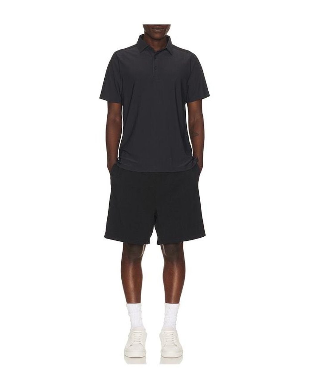Rhone Black Regatta Pique Polo for men