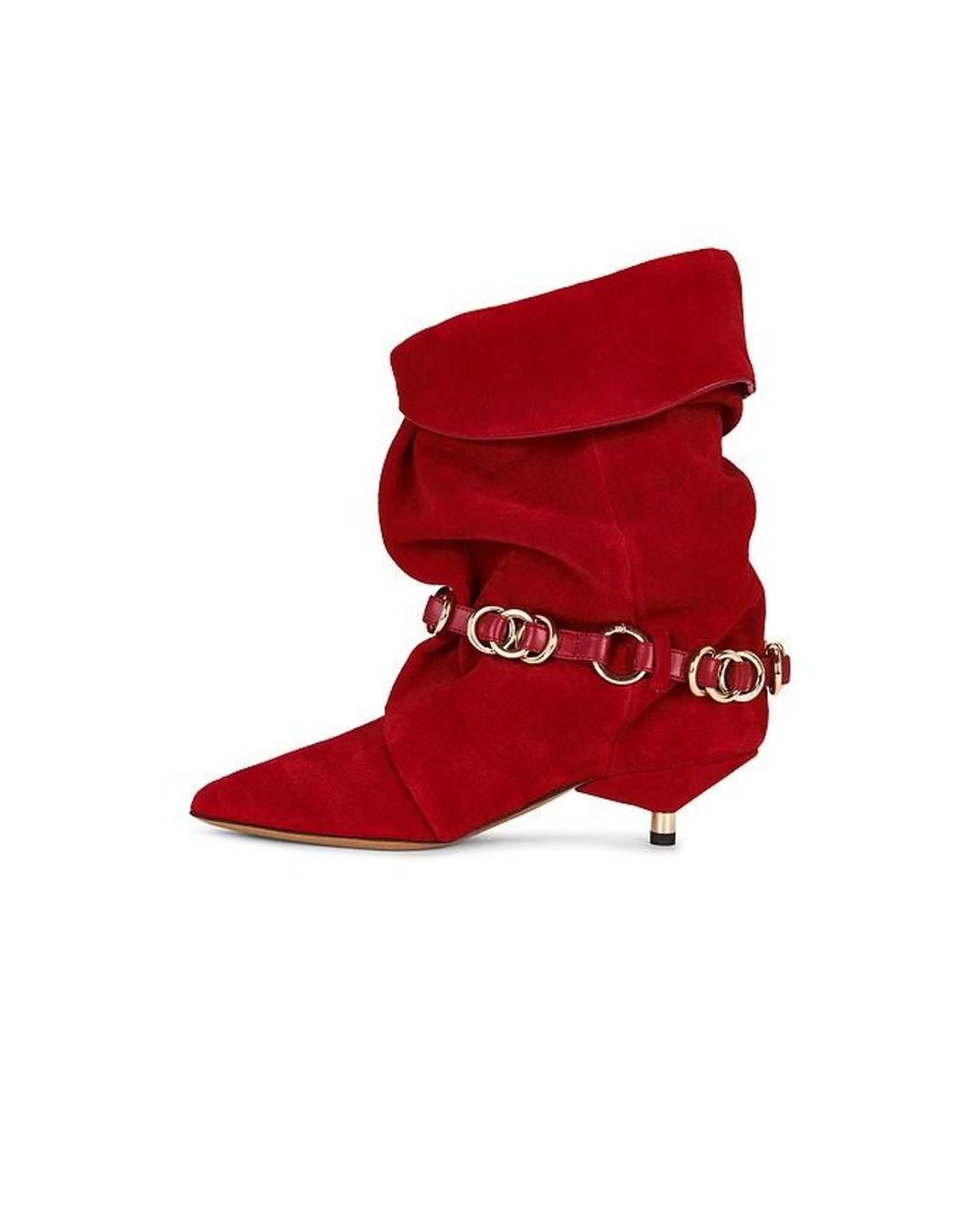 Isabel Marant Red Edrik Rings Boot