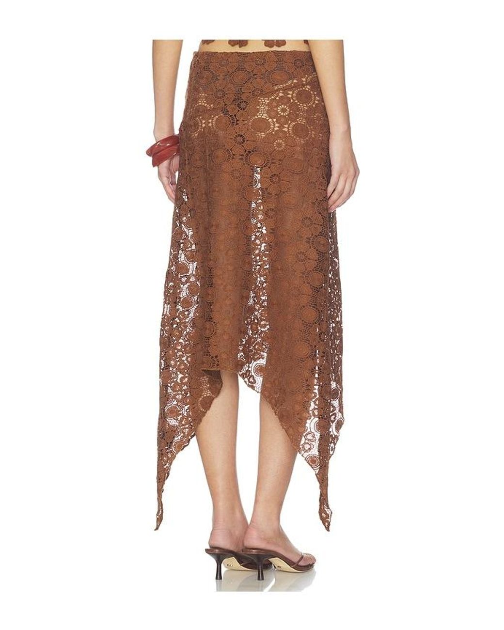 Lioness Brown Trophy Midi Skirt
