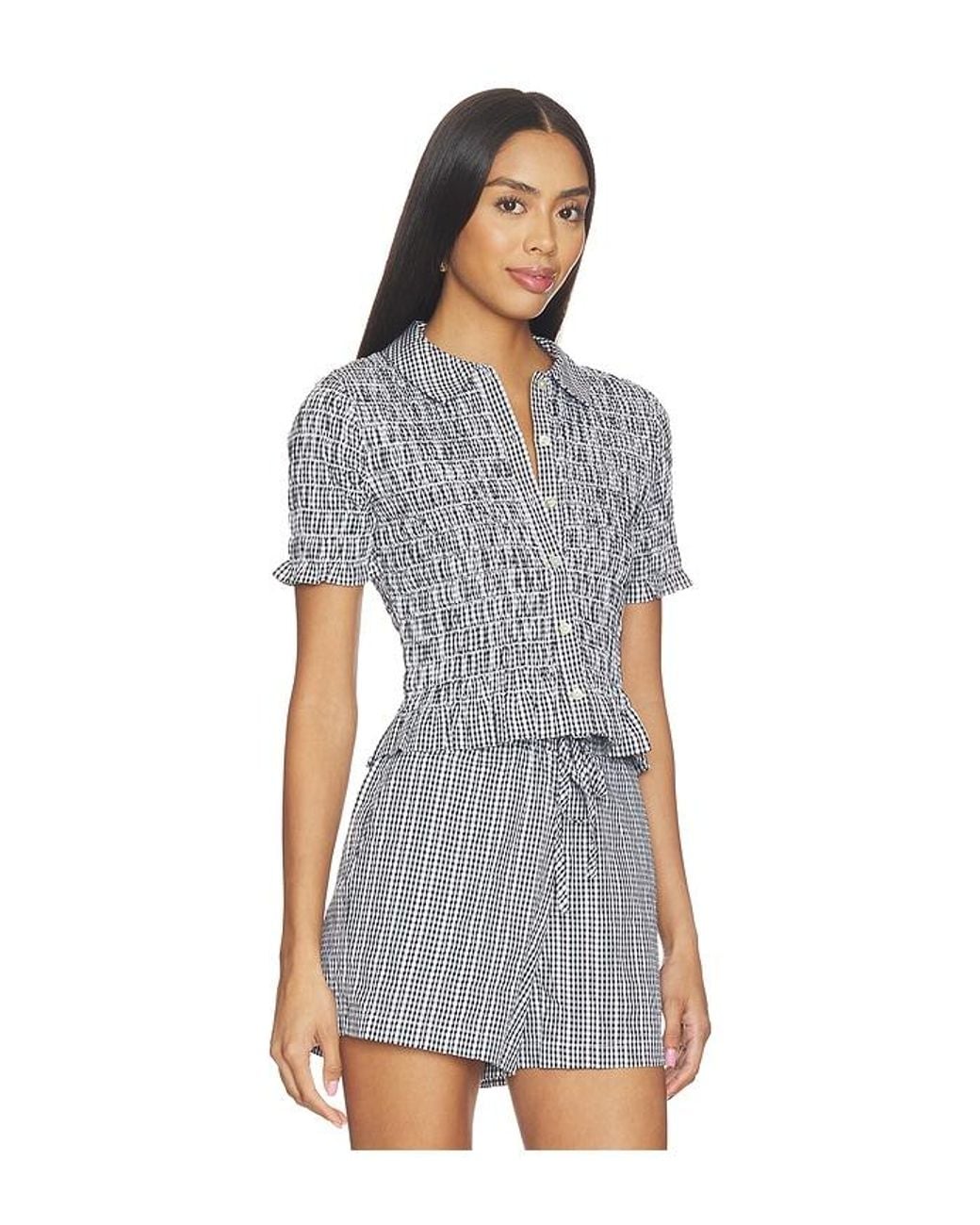 Rails Blue Alton Top