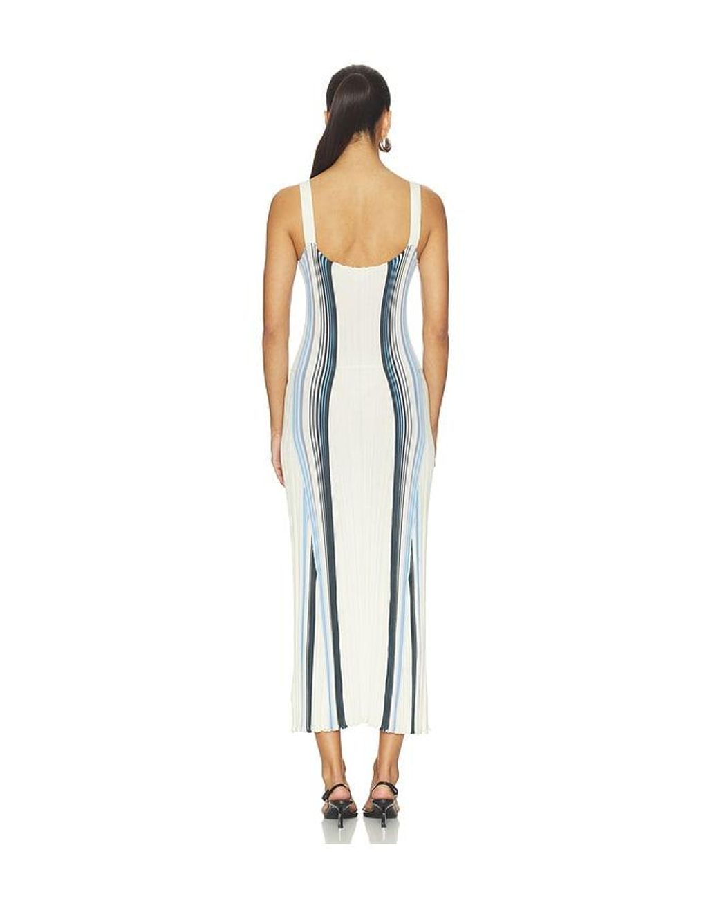 Theory White Drape Tank Dress