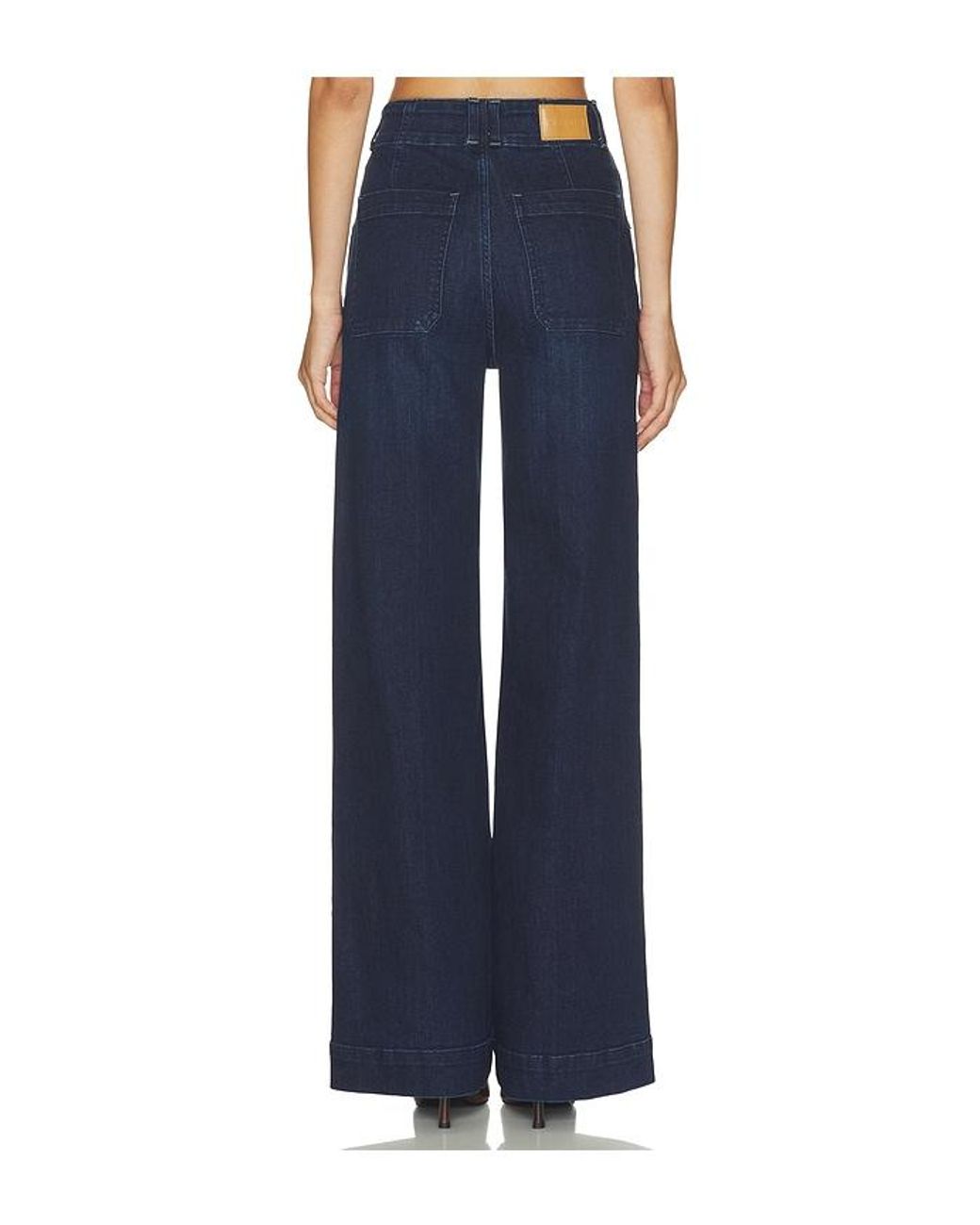 Pistola Blue Lana Double Button Wide Leg Jeans