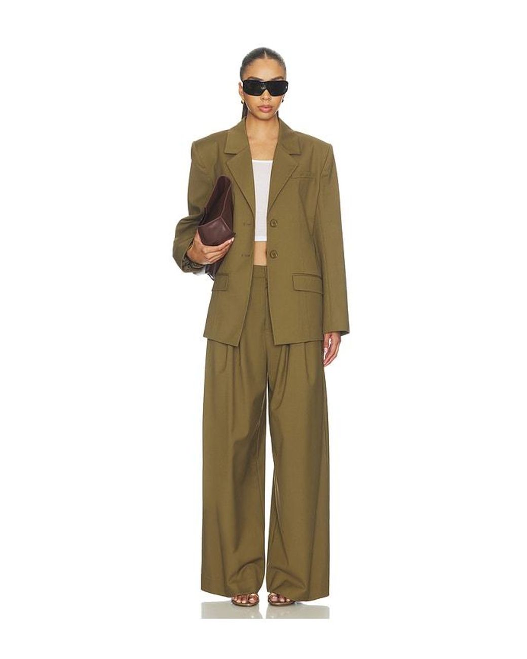 Gestuz Green Olivia Oversized Blazer