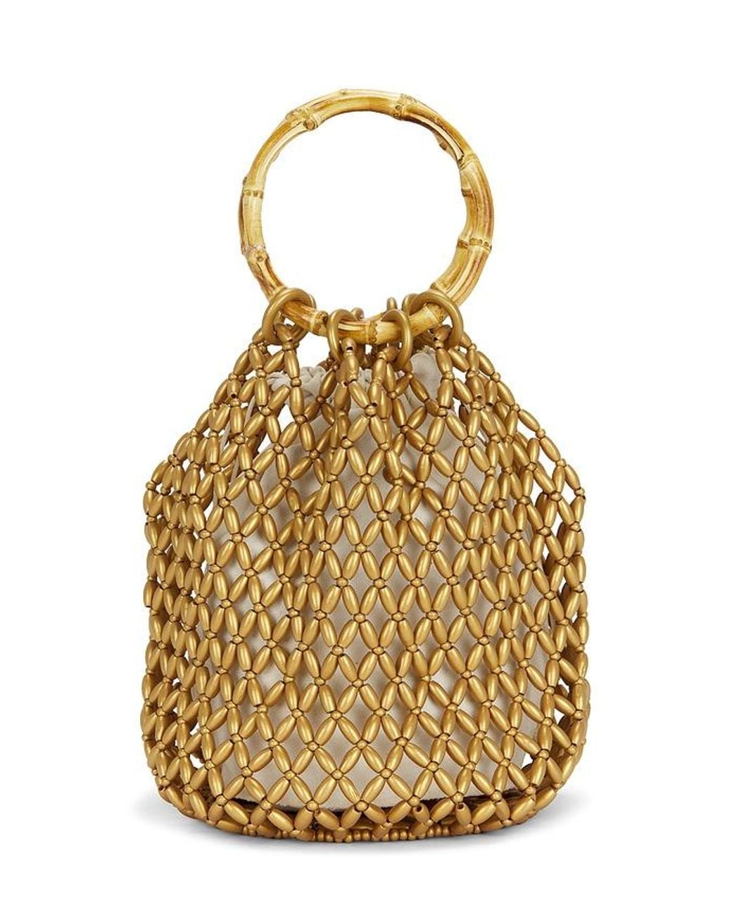 BTB Los Angeles Metallic Rumi Bamboo Bag