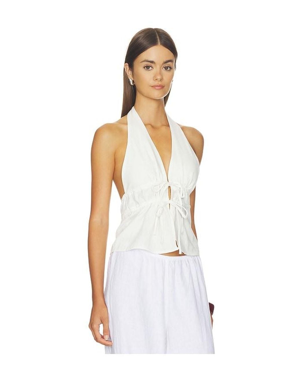 MORE TO COME White Belle Top