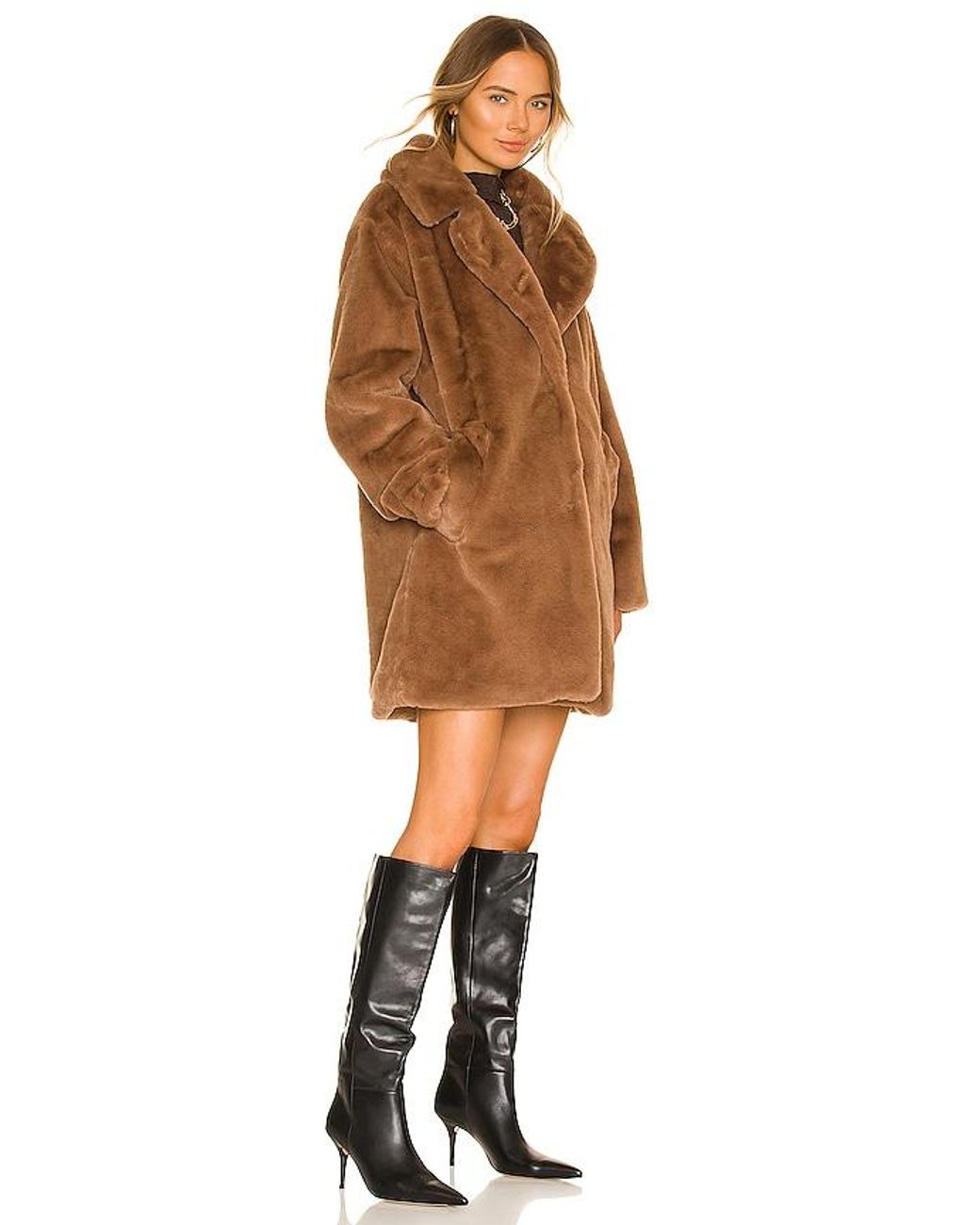 Lamarque Brown Linnea Faux Fur Jacket