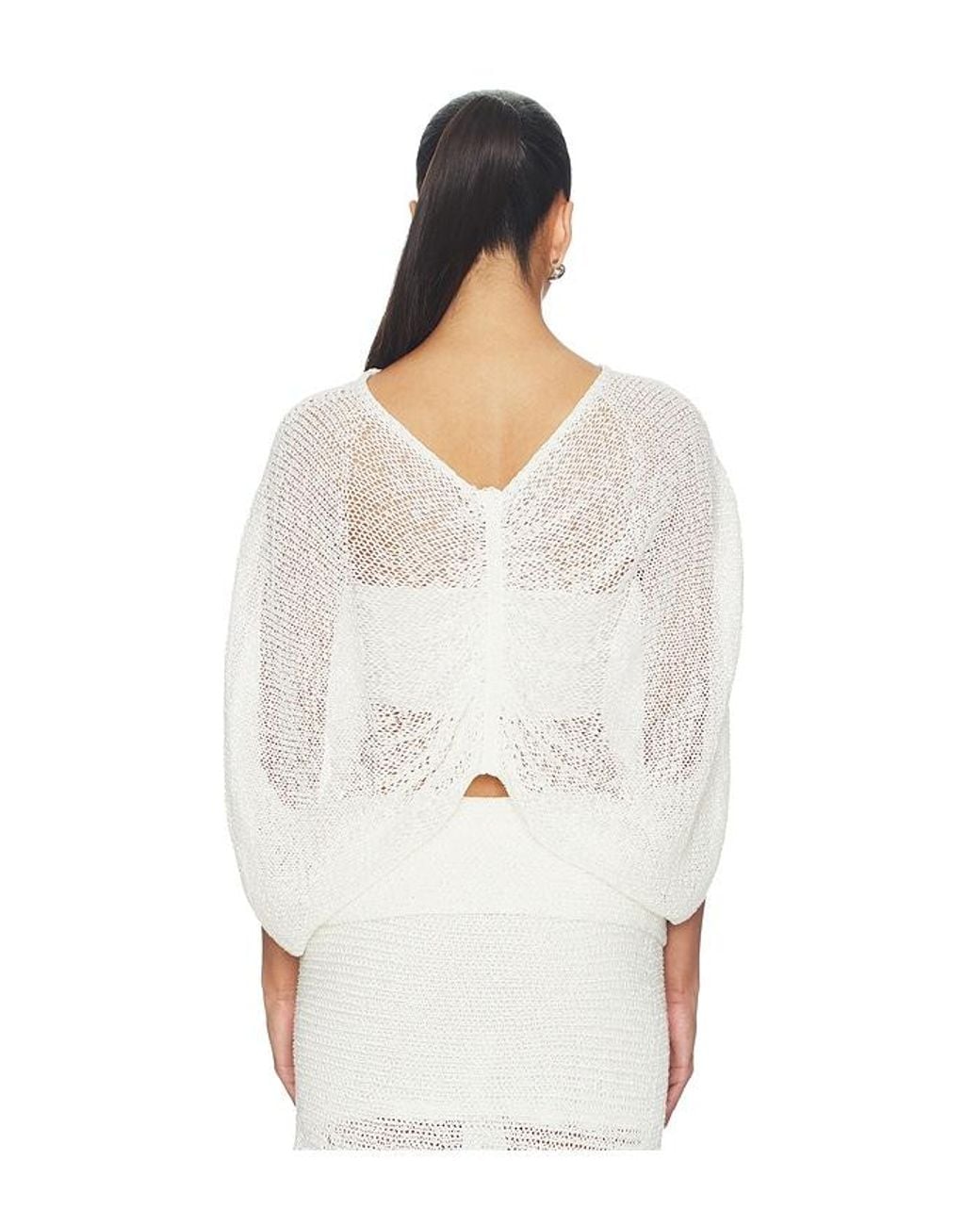Et Ochs White Vivienne Knit Top