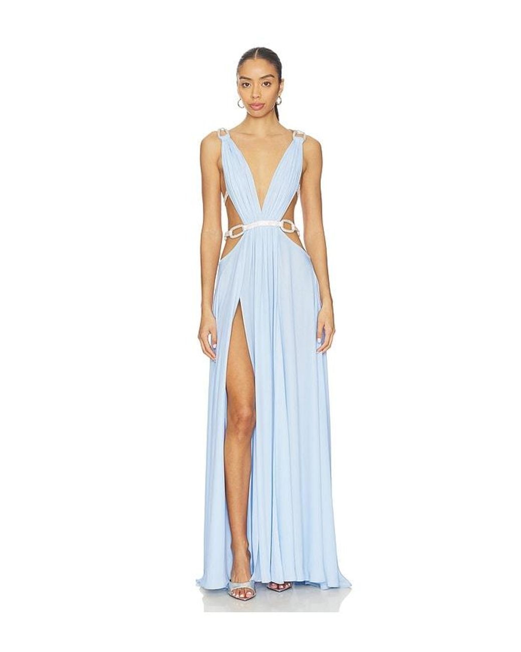 Bronx and Banco White Brielle Diamond Gown