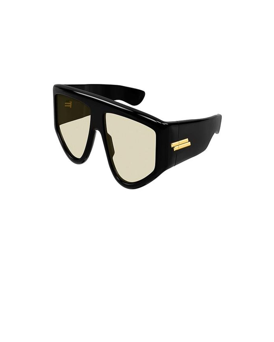 Bottega Veneta Black Shield Sunglasses