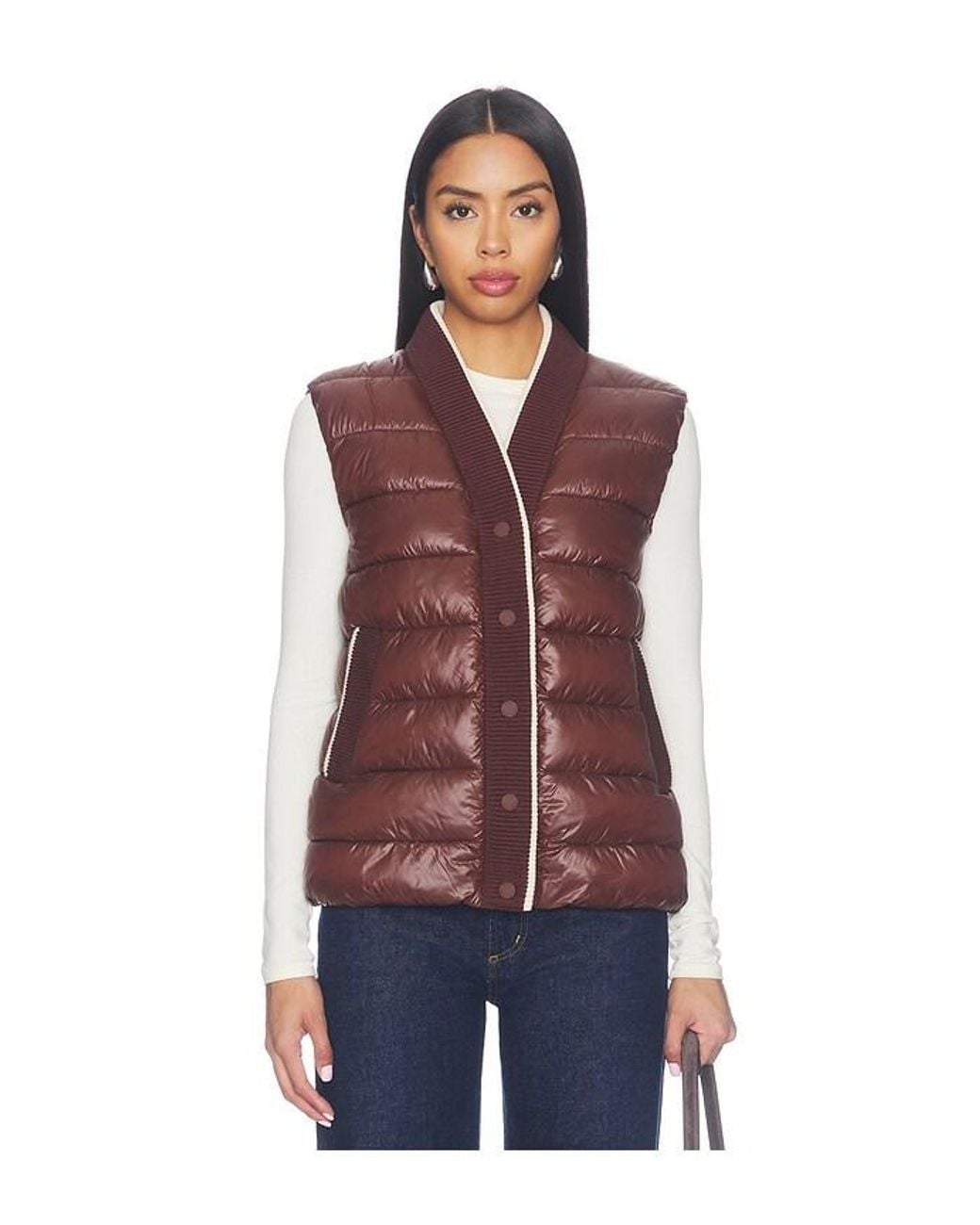 Varley Purple Colwyn Short Boxy Gilet Puffer