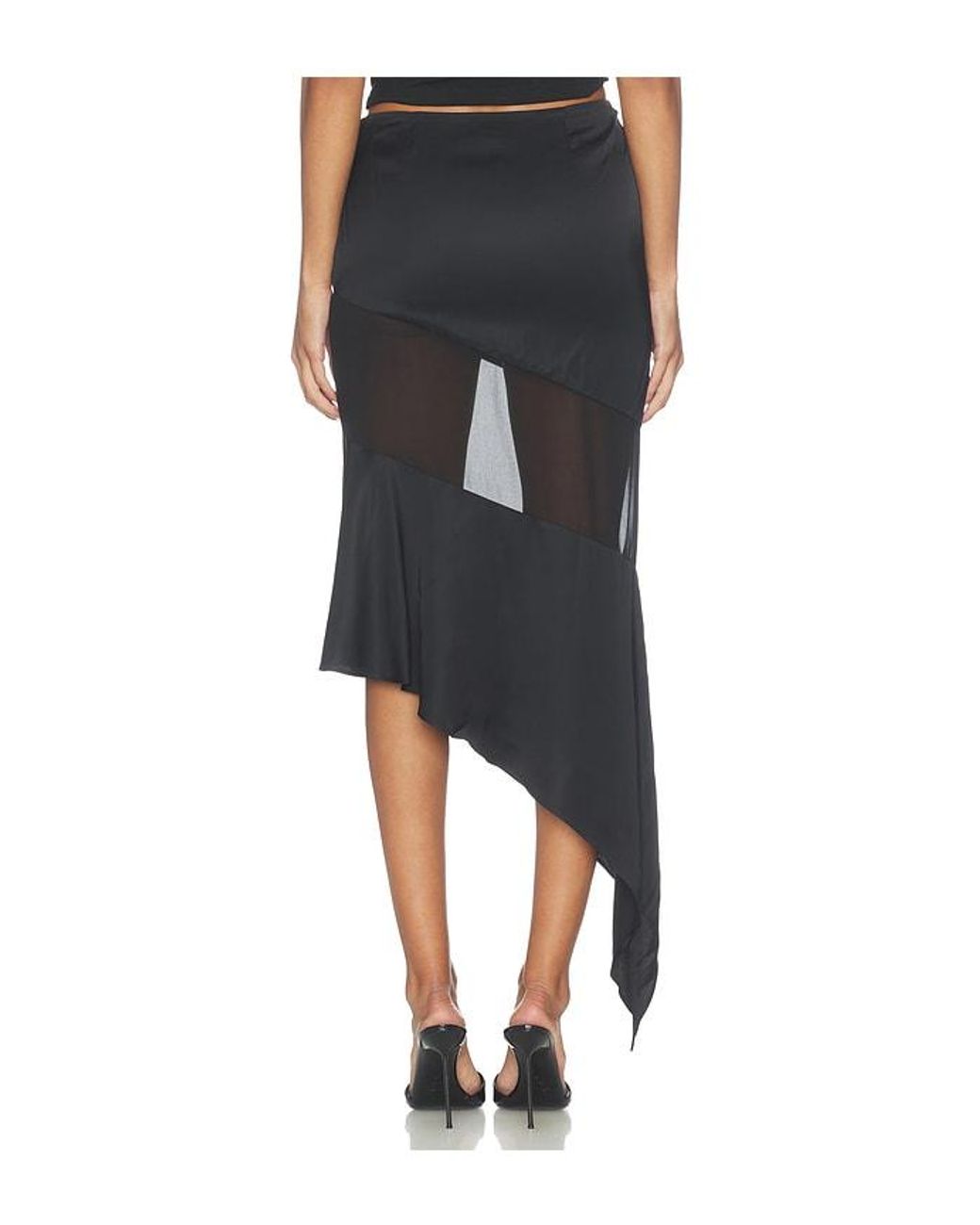 Nbd Black Roshini Midi Skirt