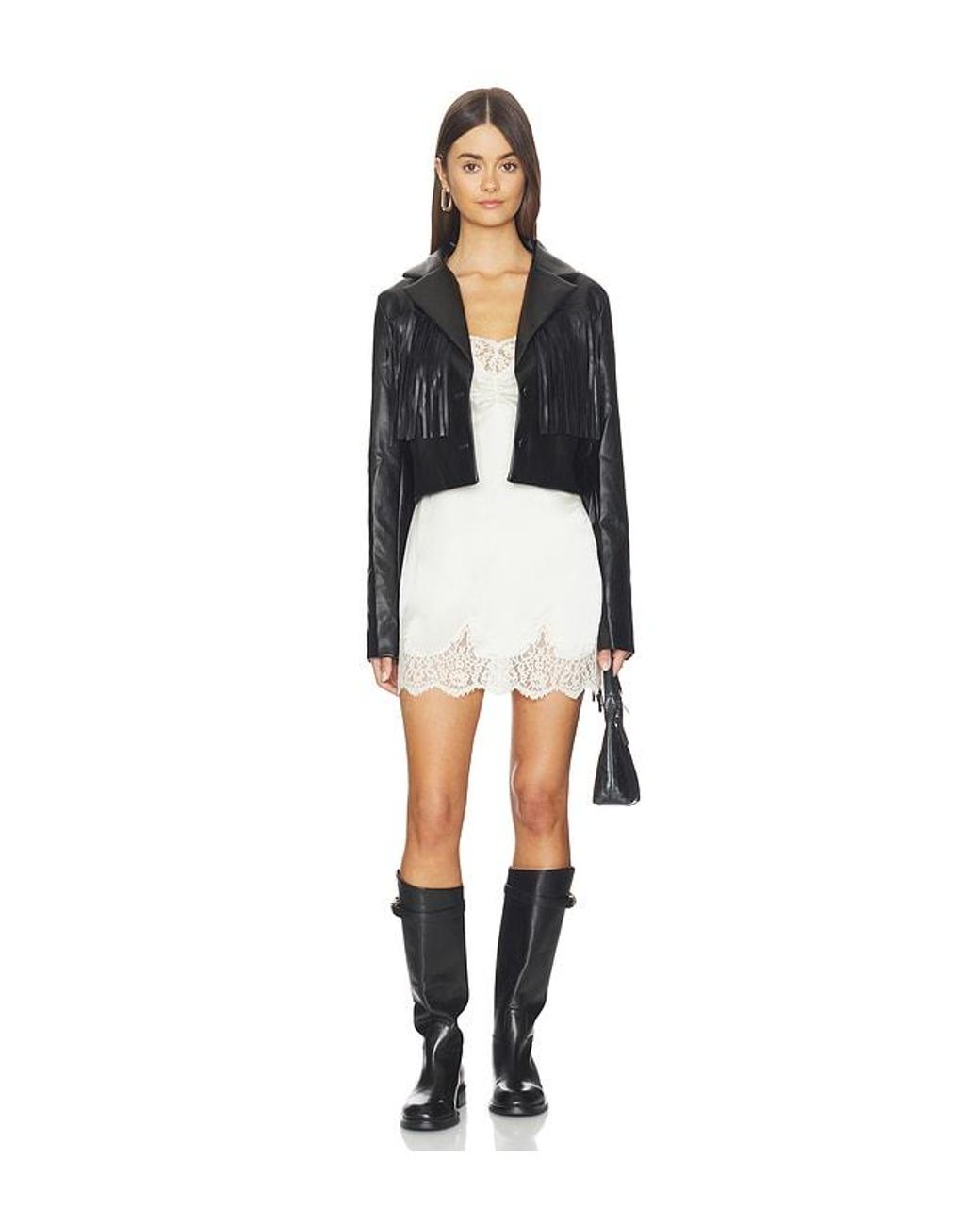 MORE TO COME Black Viola Faux Leather Jacket
