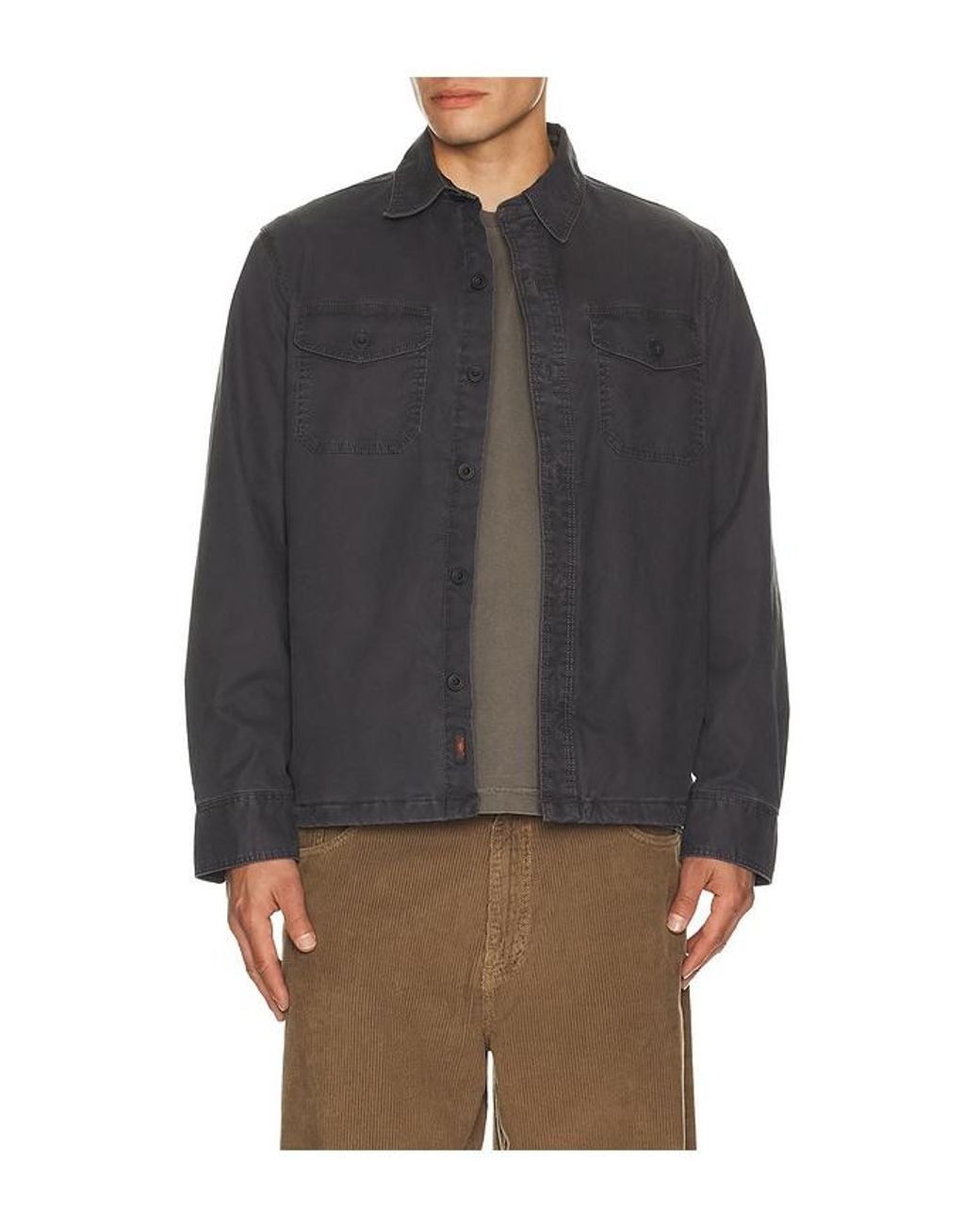 Faherty Brand Black Lakeside Cpo Shirt for men