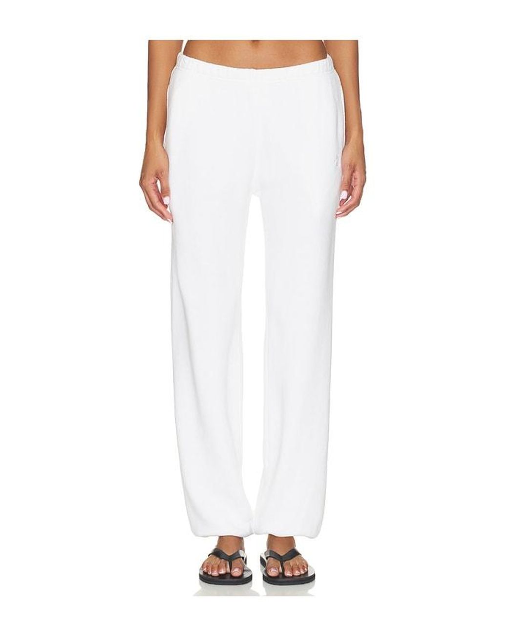 ÉTERNE White French Terry Boyfriend Pocket Sweatpant