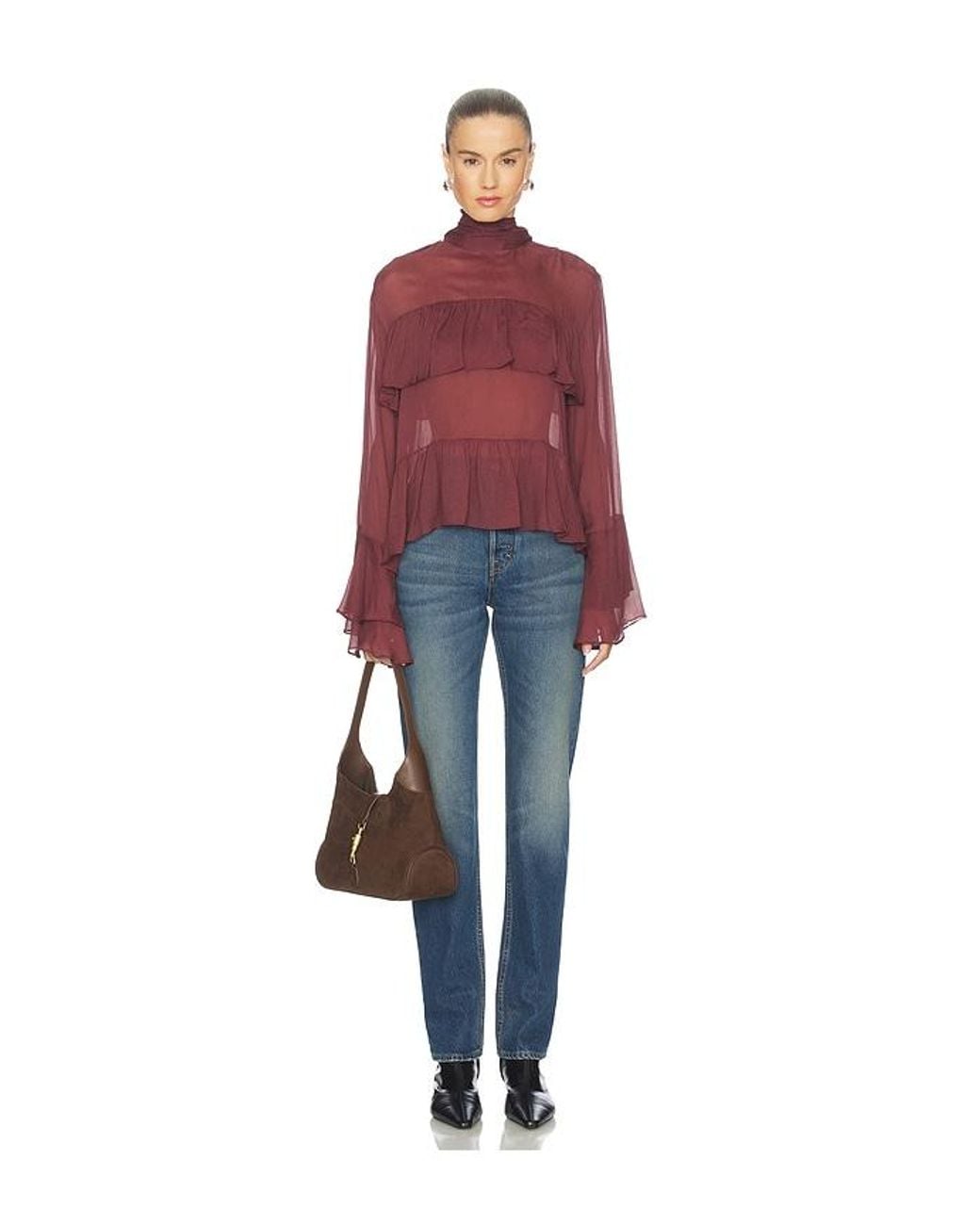 Astr Red Fae Top