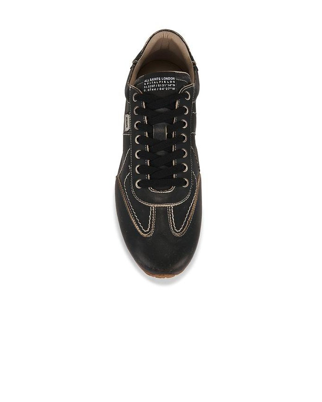 AllSaints Black Liam Low Top Sneaker for men