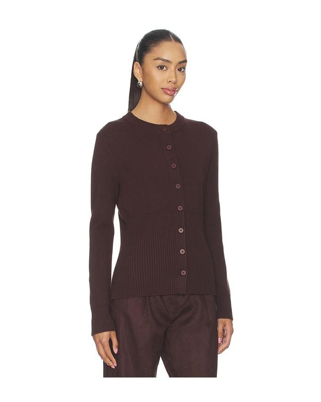 ALIGNE Purple Ruby Knitted Cardigan
