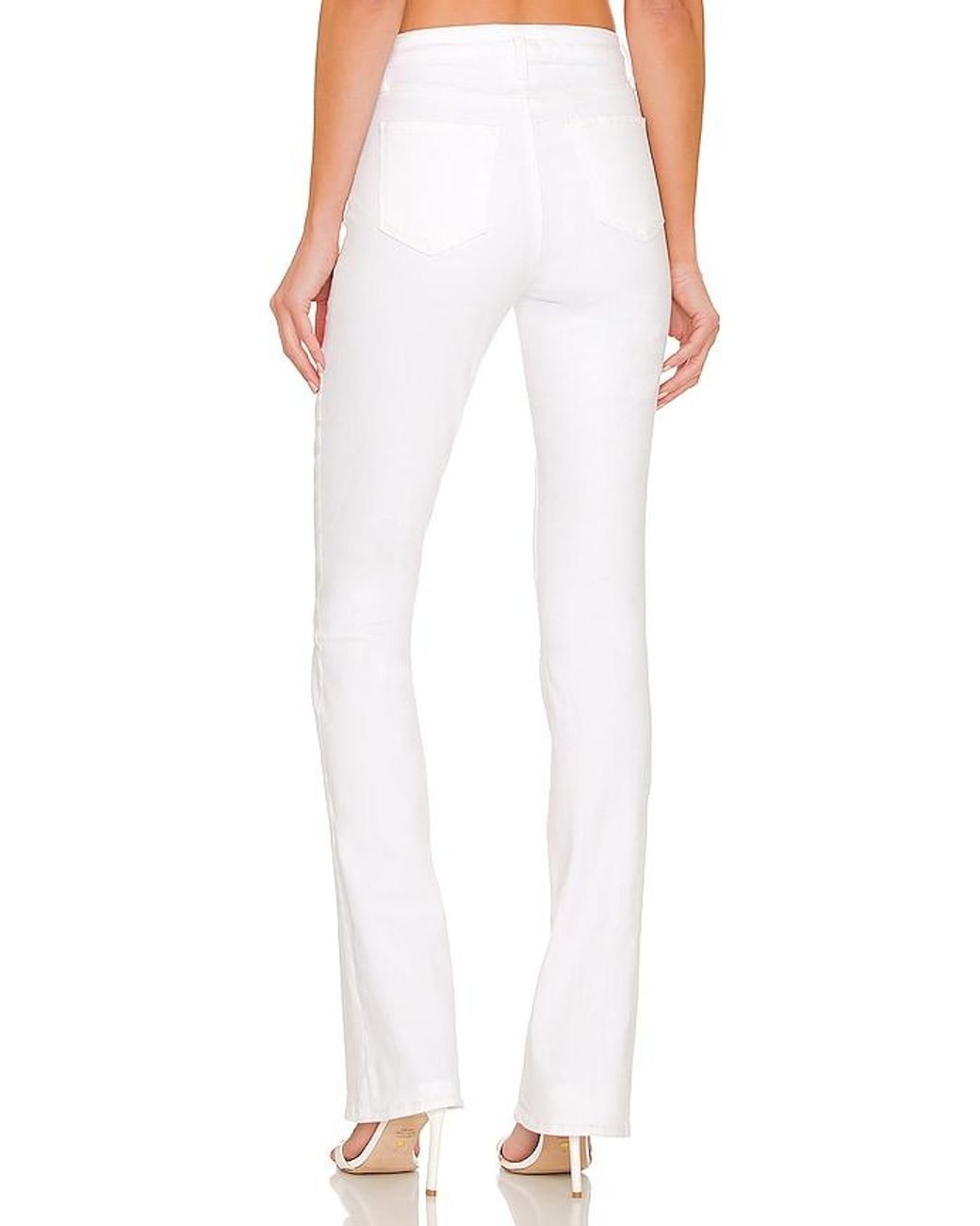L'Agence White Selma High Rise Sleek Baby Boot Jeans