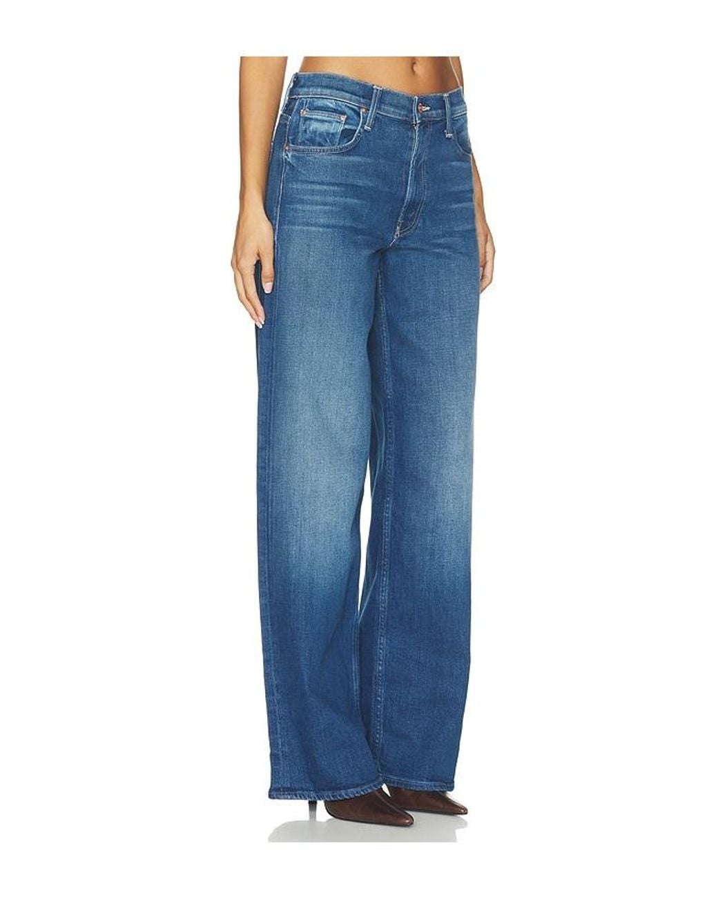 Mother Blue The Rerun Zip Sneak Jeans