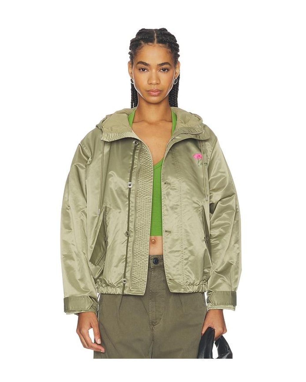 KENZO Green Tulip Windbreaker