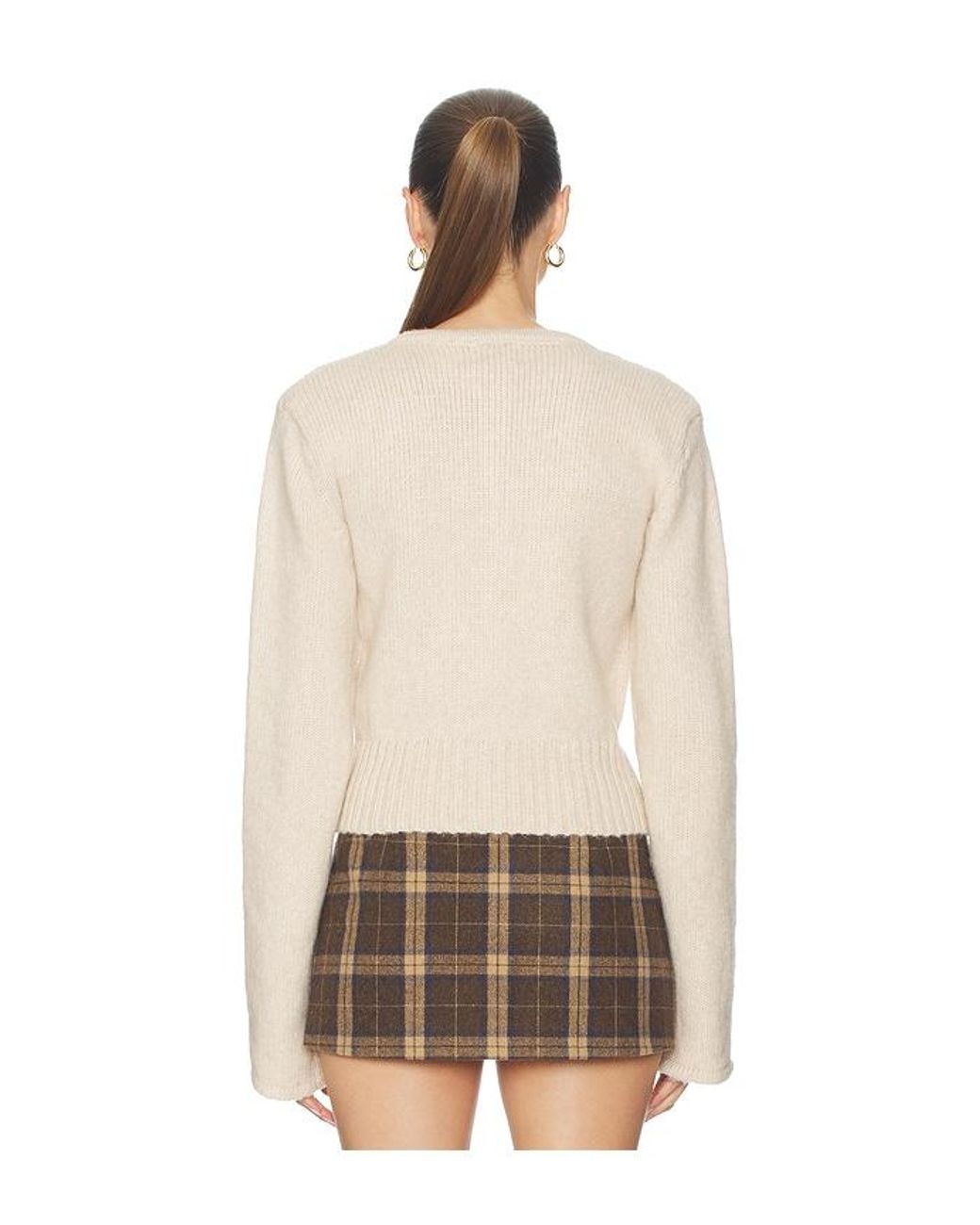 SNDY'S Natural Fluffy August Button Top