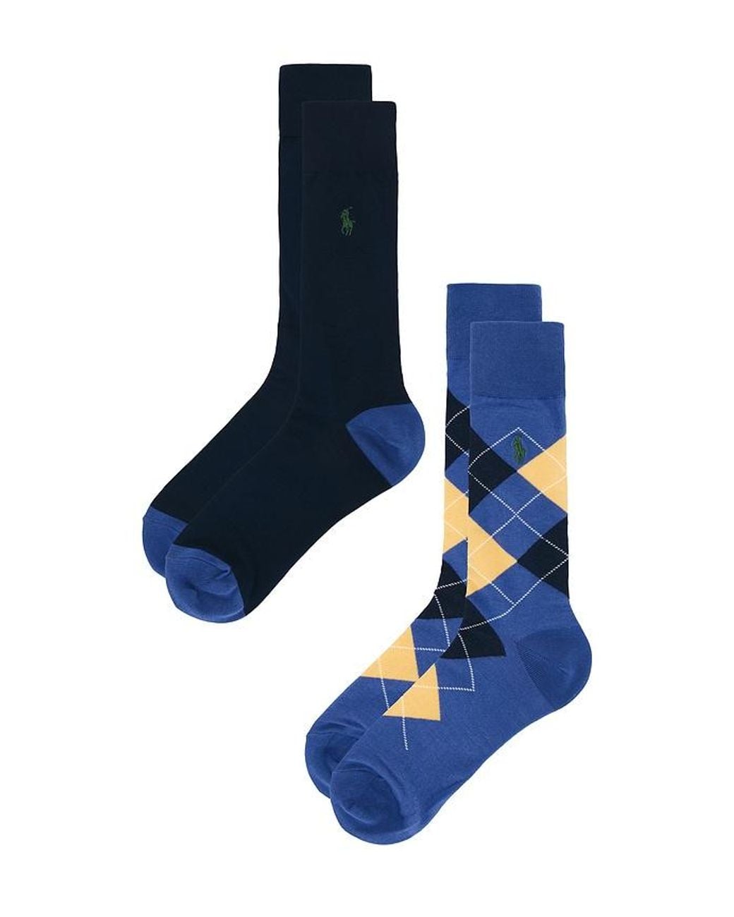 Polo Ralph Lauren Blue Argyle Slack Socks 2-Pack for men
