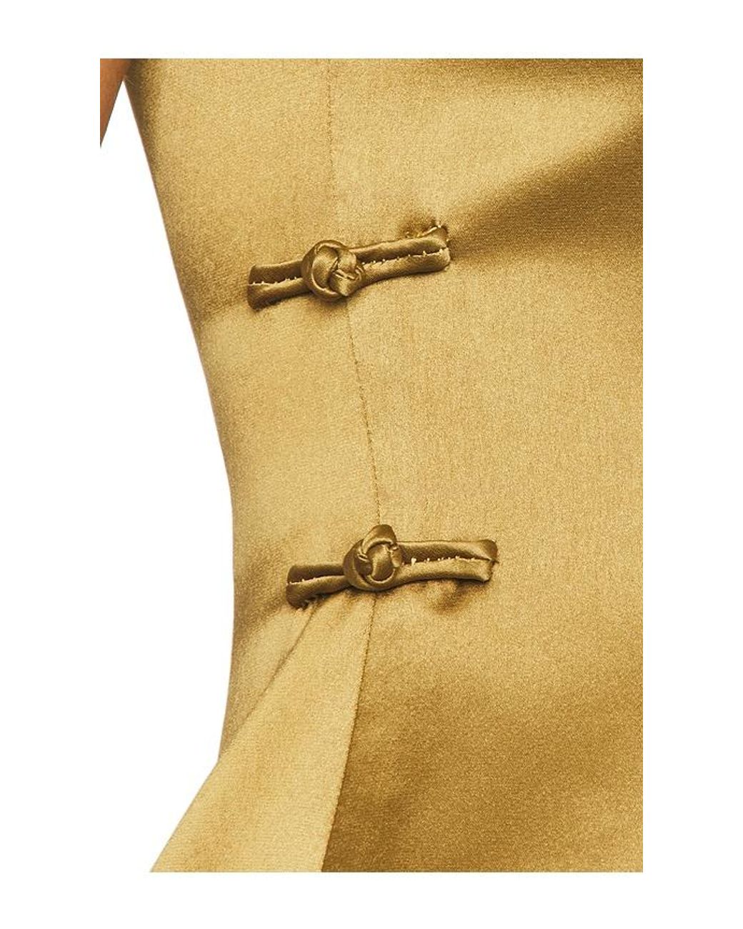 SAU LEE Yellow Teddi Satin Mini Dress