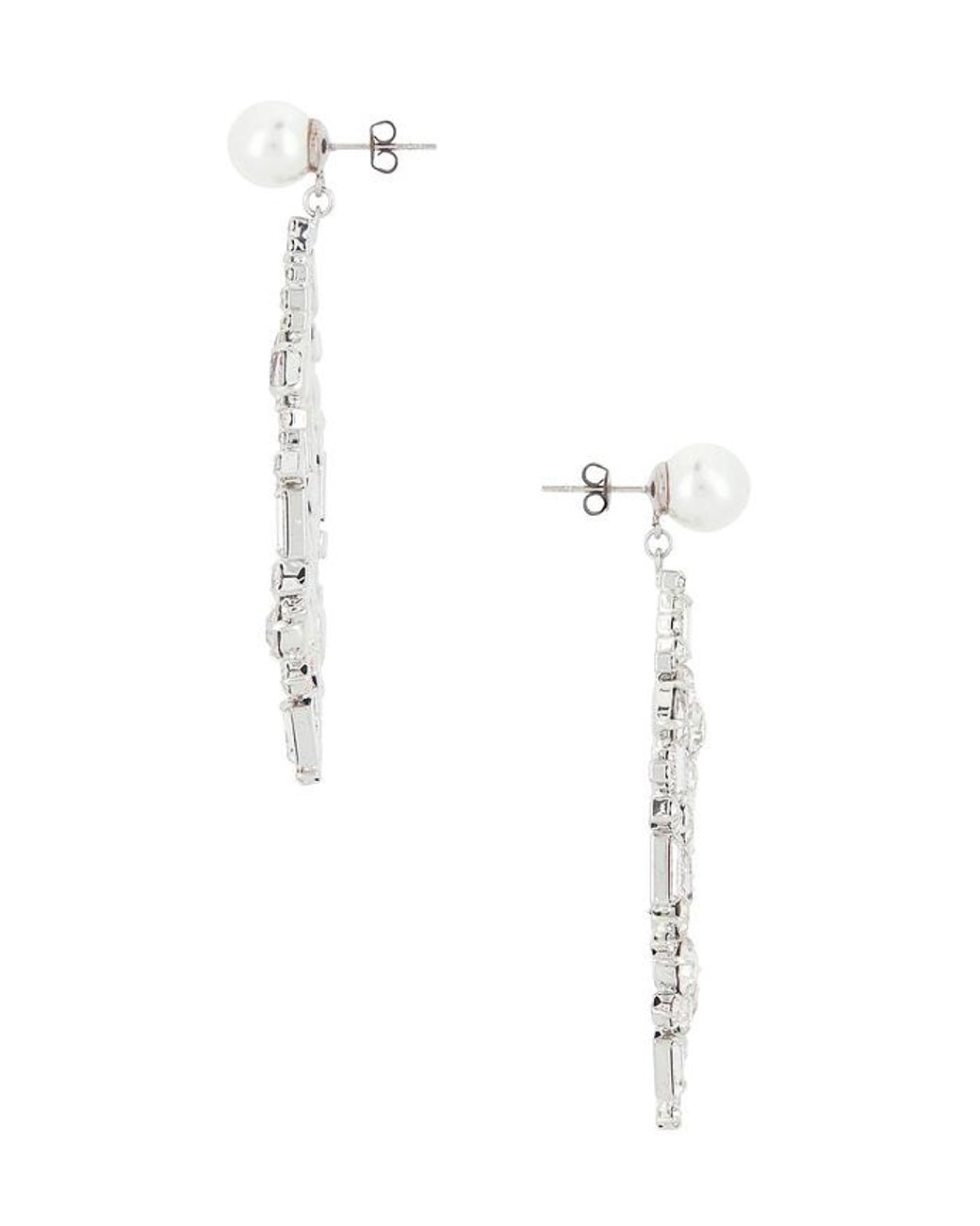 Magda Butrym White Drop Earrings