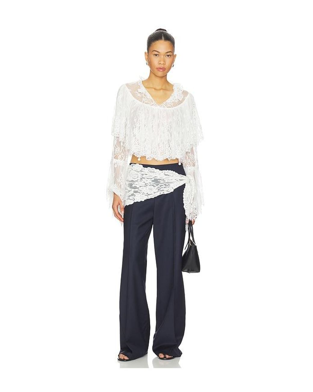 Sea Blue Fiora Tropical Wool Pants