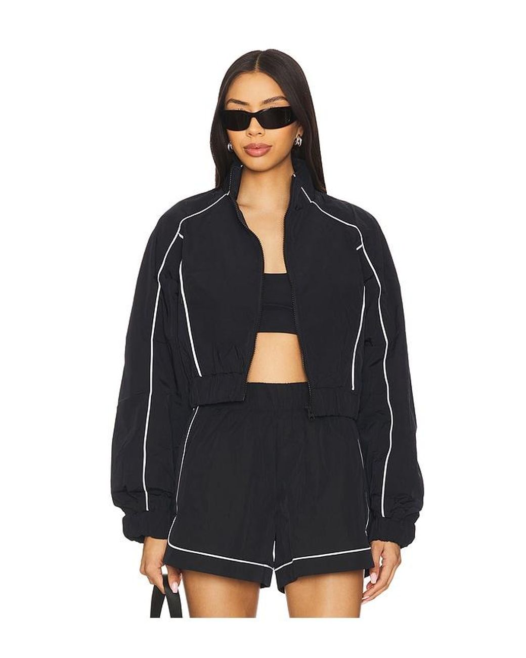 Alo Yoga Motivate Full Zip Track Jacket in Black | Lyst