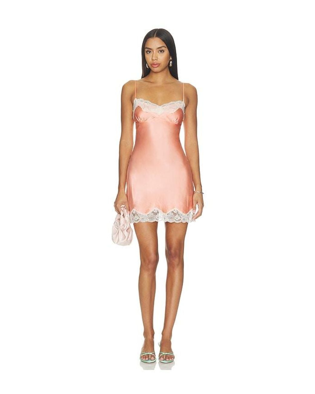 Frankie's Bikinis Multicolor X Devon Lee Carlson Liz Silk Slip Mini Dress