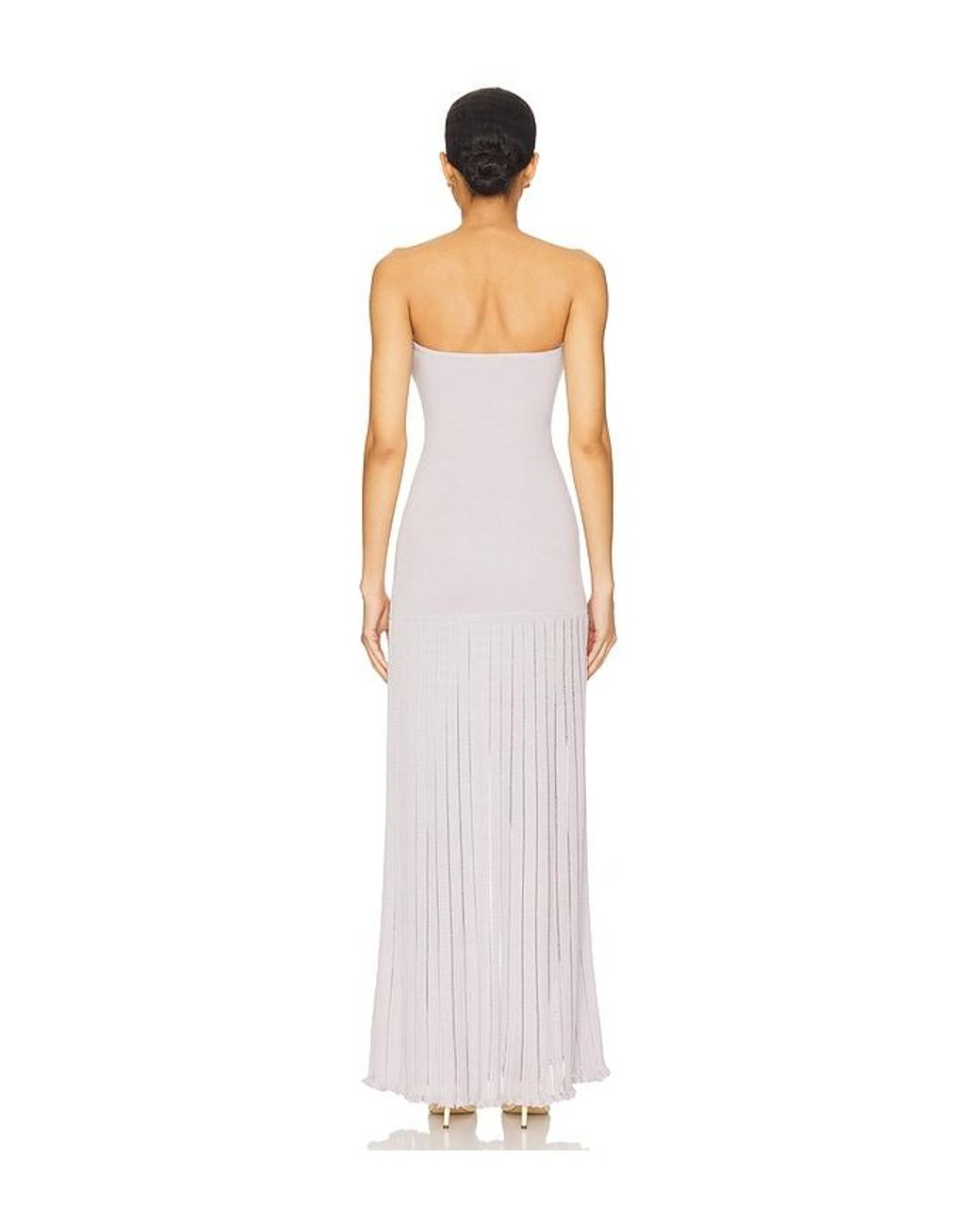 LPA White Mikayla Strapless Maxi