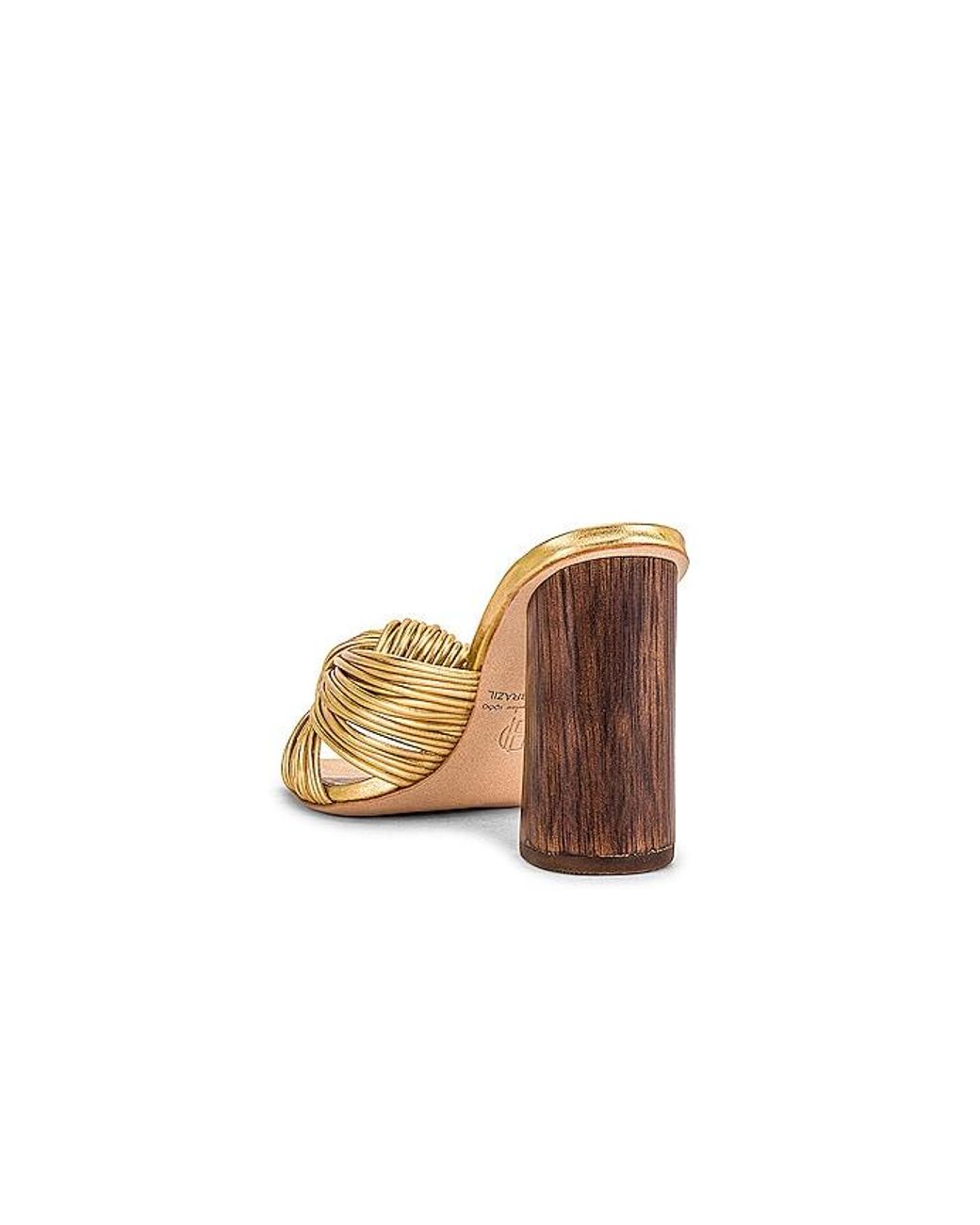 House of Harlow 1960 Metallic X Revolve Multi Strap Knotted Sandal